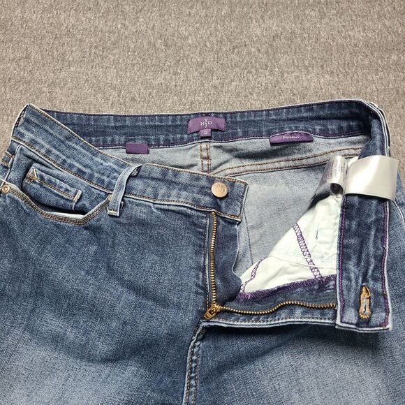 NYDJ Jeans Womens 12 Blue Skinny‎ Stretch Made USA Denim Mid Rise Classic Fit - Picture 4 of 10